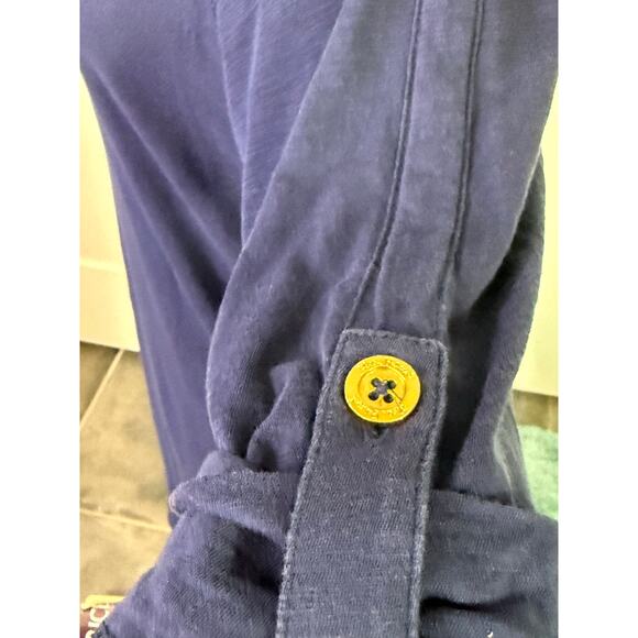 lilly pulitzer somerset navy dress 100% pima cotton dark blue womens size small - Picture 4 of 6